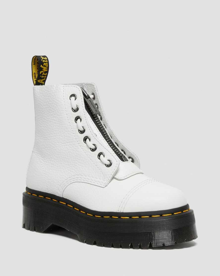 Dr. Martens Sinclair Deri Kadın Kalın Tabanlı Botlar - Bot Beyaz |TNXLF6192|